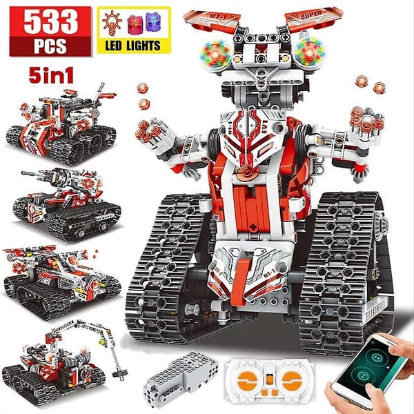 Ohjausrobotti | Building Block Robot Technic | Building Block Rc Robot - Blocks - No box No Paper inst