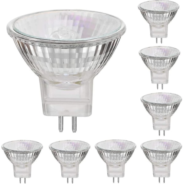 12v 35w halogenlampor Gu5.3 Spot Base Varm vit, dimbar, paket med 8 50W