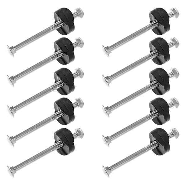 10 uppsättningar Professionella studsmattaskruvar för lekplats Trampolindelar Fästskruvar Silver 7.6X1.2X1.2CM