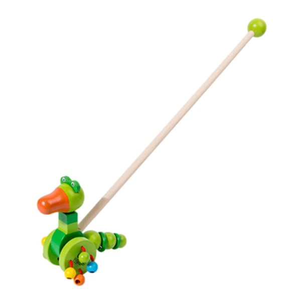 Træ Push Along Walking Legetøj, Småbørn Push Toy, Træ Børn Walking, Walking Småbørns Legetøj til indendørs kravle Caterpillar Multi