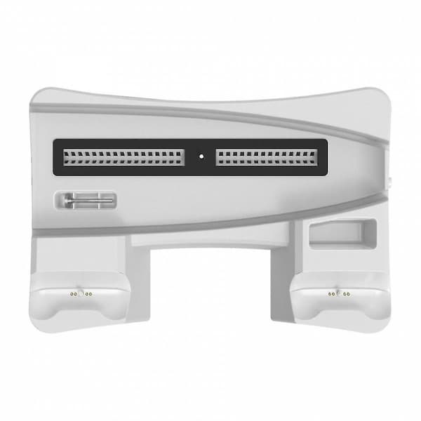 Ps5 tilbehør Kølestativ med headsetholder og vekselstrømsadapter, til PS5 Digital Editions Dual Controllers Oplader, hvid