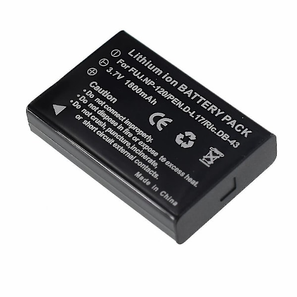 Np-120 Np120 Li-ion batteri kompatibelt Fujifilm Fuji Finepix F10 F11 kamera 1800mah-DG