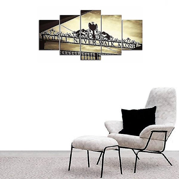 5 Panel Anfield Stadium Print Canvas Konst Vägg Oinramade målningar för vardagsrum Väggbild 20X30 20X40 20X50
