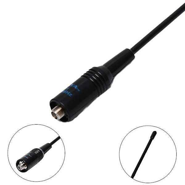 Na-771 Sma-naaras Dual Band 10w antenni Baofeng Uv5r Uv-82 Saus Black Hfmqv One Size