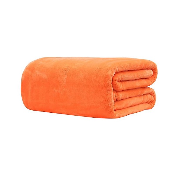 Peitto Pehmeä Lämmin Flanelli Peitot Vuodevaatteet talveksi Orange