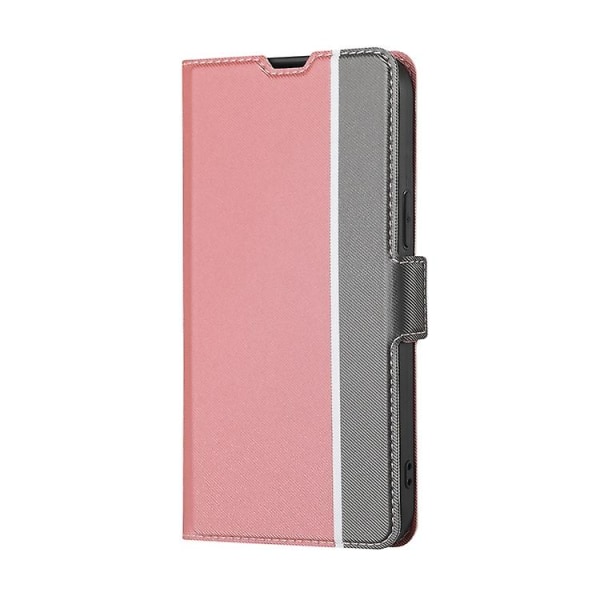 Til Samsung Galaxy A41 Twill Texture Side Button Lædertelefontaske Pink