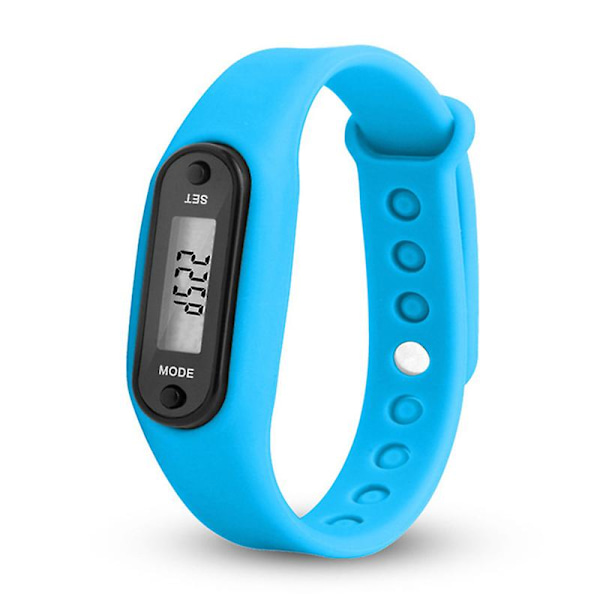 Askelmäärä Activity Tracker Fitness Watch Ranneaskelmittari LCD aikuisten lapsille Light blue