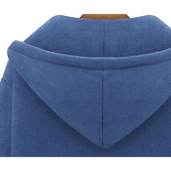 Kvinder Casual Zip Up Fleece Hættetrøjer Tunika Sweatshirt Lang jakke C Grey M