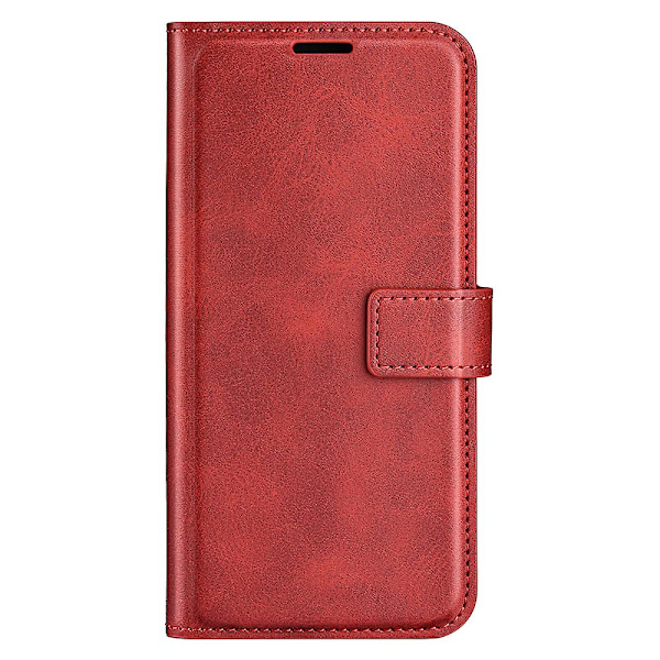 Til Motorola Moto G24 4G magnetisk telefontaske PU Læder Pung Style Cover Red
