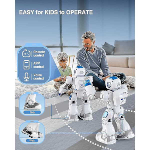 Älykkäät robotit lapsille, suuri ohjelmoitava interaktiivinen Rc-robotti ääniohjauksella, sovellusohjaus, lahja 4 5 6 7 8 9 vuotiaille lapsille pojille ja tytöille