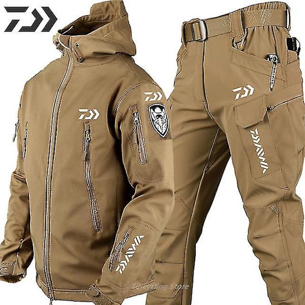 Herre taktisk vindtæt vandtæt jakke Special Forces Soft Shell fiskedragt Herre Army Combat Bukser Herre fiskejakker 4xL Suits 02