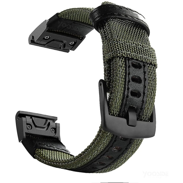 22 mm nylonstrop er velegnet til Garmin Fenix ​​5/fenix 6 (grøn)
