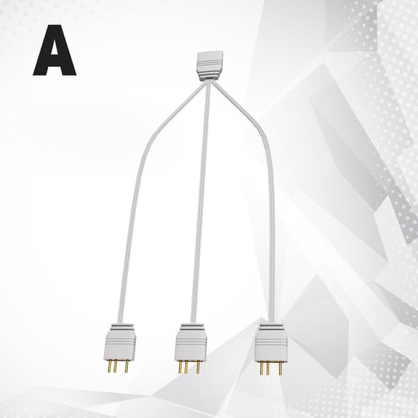 Argb Splitter Cable 5v 3 Pin För spelare och PC-entusiaster Multi-interface Fq one to three