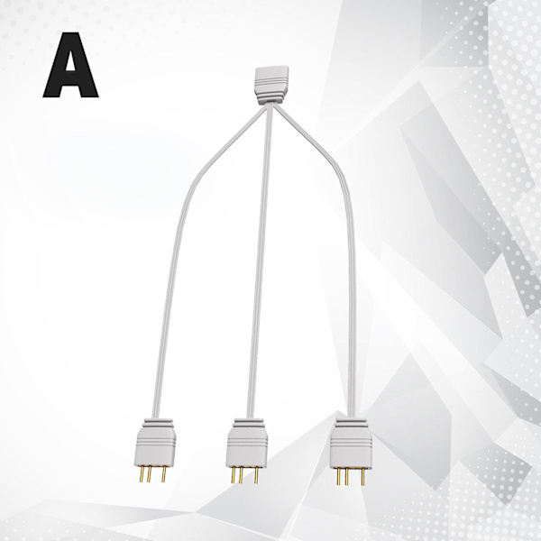 Argb splitterkabel 5v 3 pin til gamere og pc-entusiaster Multi-interface Fq one to three