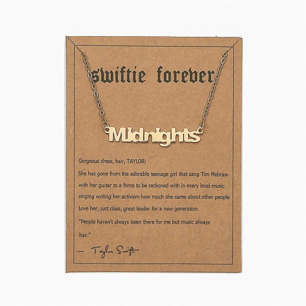 Gåvor dam Taylor Swift Inspirerad halsband Smycken Musikälskare Fan Midnights