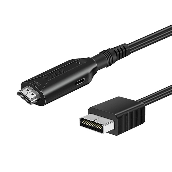 Wiistar-kompatibel PS2 till HDMI-kompatibel Audio Video Converter Adapter-m