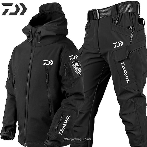 Miesten Tactical Tuulenpitävä Vedenpitävä Takki Special Forces Soft Shell -kalastuspuku Miesten armeijan taisteluhousut Miesten kalastustakit L Jackets 05