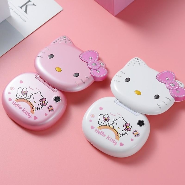 K688 mobiltelefon multifunktionellt dubbla kort dubbla standby bedårande tecknade Hello-Kitty barn knappsatstelefon för flickor Pink