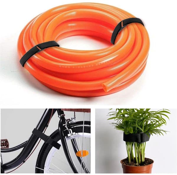 Kabelbindere med burre, 5 m, 10 mm, sort