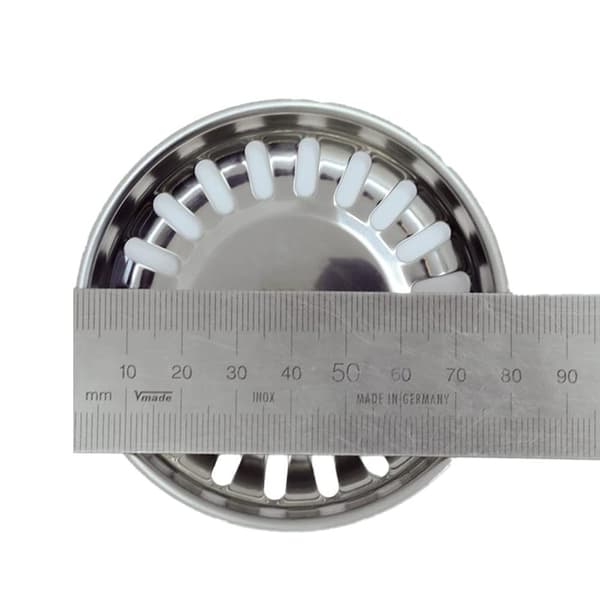 Diskho Sil med Justerbart Lås - Universal Diskho Sil, Utdragbar Sil Korg, Rostfritt Stål, Diskmaskinsäker (80mm)