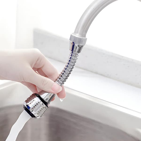2-delt servantkran lufting forlengelse fleksibel kranlufter fleksibel kranspray 360° for kraner og dusjer (2 moduser)