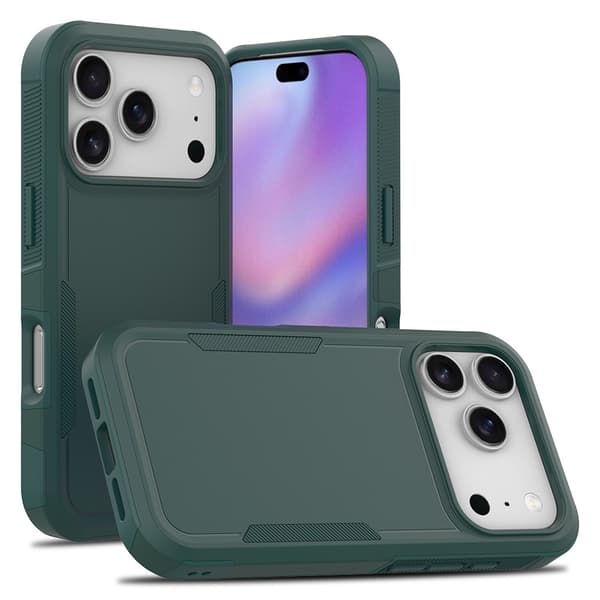 iPhone 17 Pro Støtsikkert Telefondeksel, Mørkegrønn