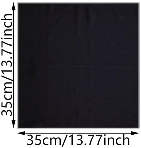 Magic Pack - 35*35cm - Foldbart stof - Kamerabeskyttelse - Ridsbeskyttelse - Sort