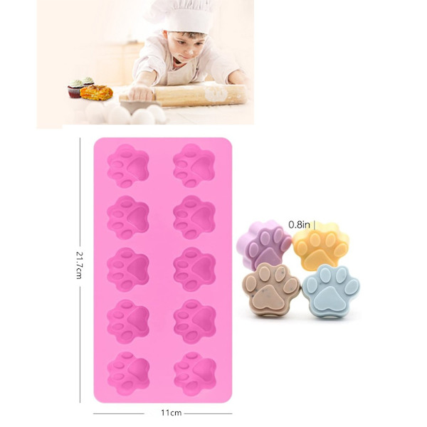 2 stk. DIY Bageform til kæledyr - Silikonebageform - Kageform til kæledyr - DIY Ris kageform (Pink)