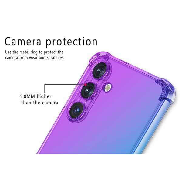 Samsung Galaxy S22 Plus Telefondeksel, Gradient, Støtsikkert (Lilla Blå)