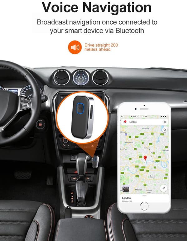 Bluetooth-mottaker - 16 timer trådløs tilkobling - Bluetooth 5.0 - 3,5 mm AUX