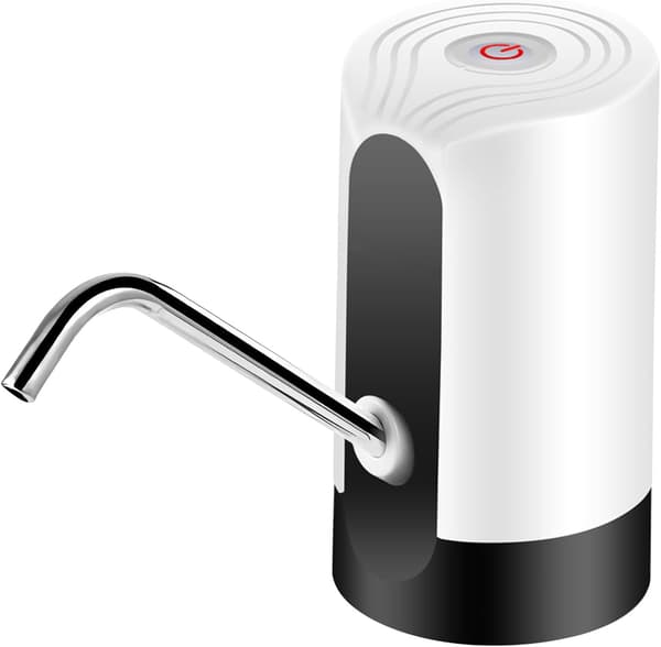 Automatisk vattendispenser, USB elektrisk vattenpump, portabel vattenflaskpump - vit