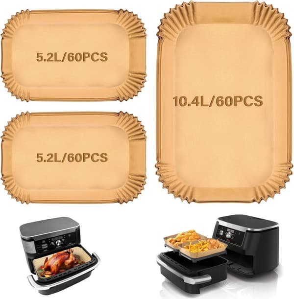 Bagepapir til Airfryer, Bagepapirsark, 180 Stykker