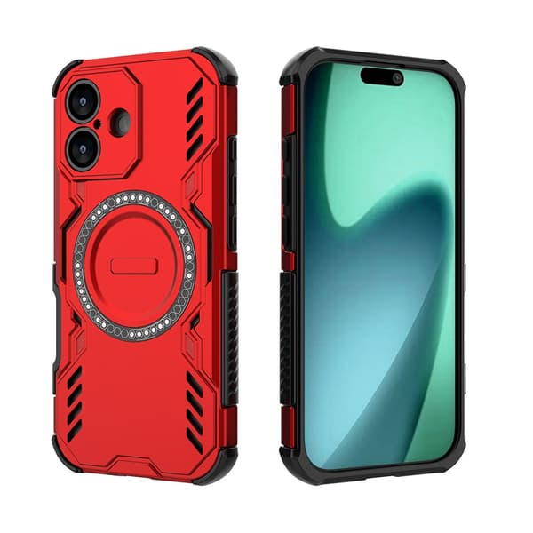 iPhone 17 Stöttåligt skyddsfodral, Mobilskal, Röd