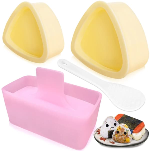 Risbollsform, 3-pack Risbollsform, Triangulär Risbollsform, Lämplig för barnens lunchlåda och gör-det-själv-projekt för hela familjen
