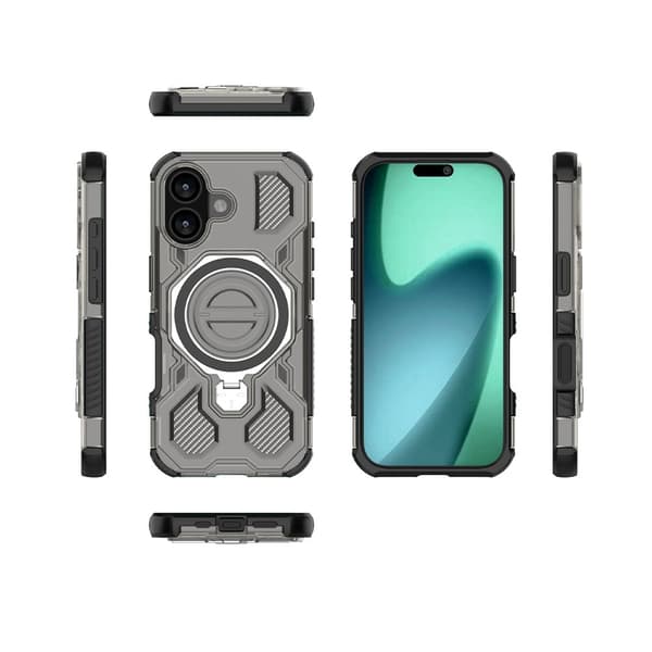 iPhone 17 Airbag Mobilskal, Skyddande Mobilskal, Svart/Grå