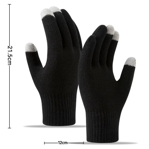 Cykling/Skihandsker, Strikkede Touchscreen Handsker, Khaki