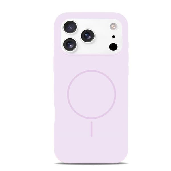 Phone 17 Pro, Flytande silikonfodral, Fallsäkert mobilskal, Lila