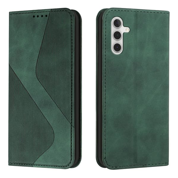 SAM A33 5G, S-format telefonfodral, flipfodral (Grön)