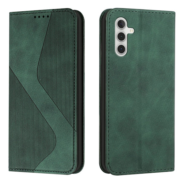 SAM A54 5G, S-format telefonfodral, flipfodral (Grön)
