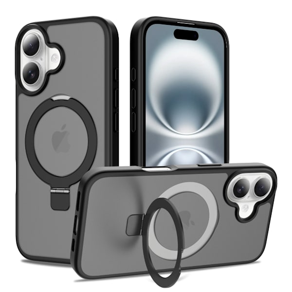 iPhone 17 -puhelinpidike, pudotussuoja, musta