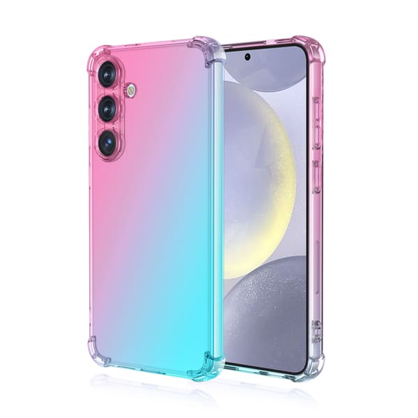 Samsung Galaxy S25 Plus Mobilskal, Gradient, Stötsäkert (Rosa grön)