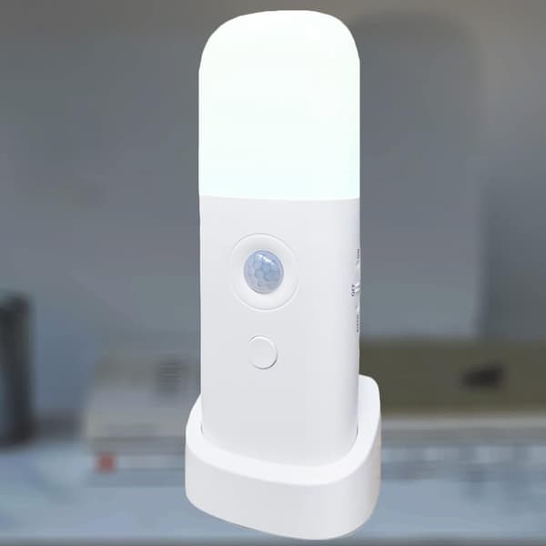 1 stk. LED bevegelsessensor nattlys, USB oppladbart dimbart multifunksjonelt LED-lys - varmt lys