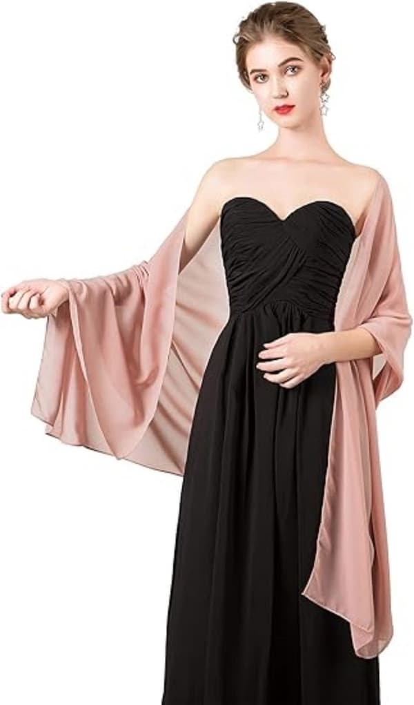 Damscarf/sjal - 175x70cm - Rosa