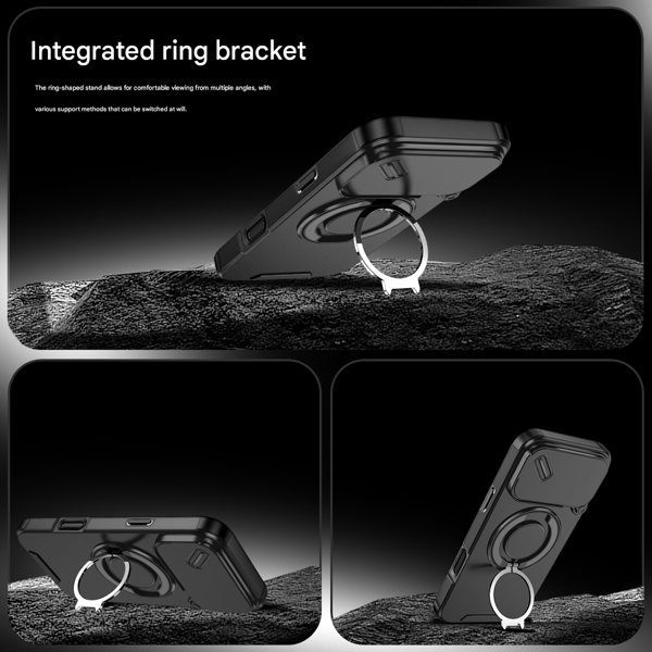 Kompatibel med iPhone 17 PRO-deksler, magnetiske vindusfester og fallsikre deksler Rød
