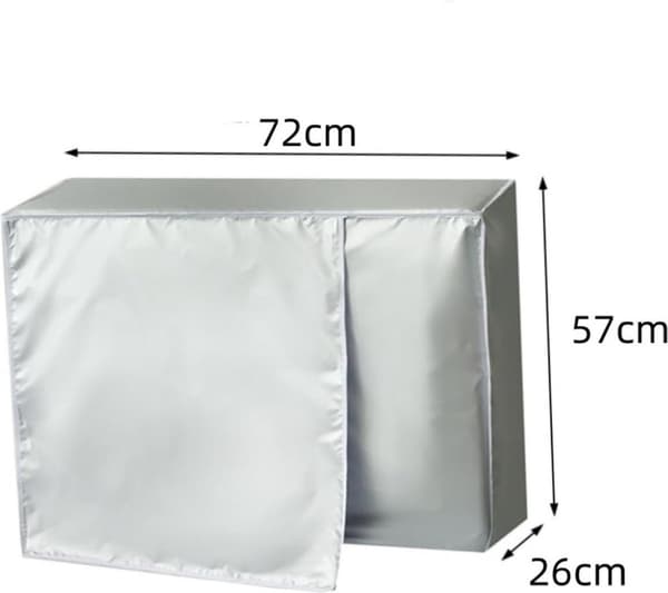 Skydd för utomhusdel till luftkonditionering - Luftkonditioneringsskydd - 72*26*57 cm - Silver (polyester)