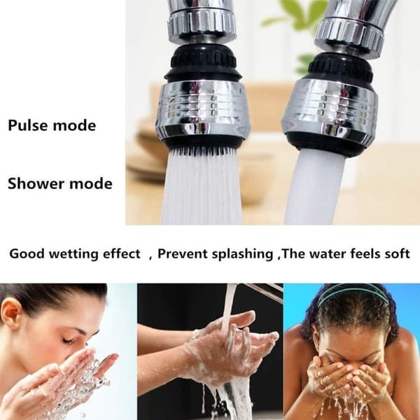 5-pack - 360° Roterande Kranluftare - Tryckkranfilter - Köksaccessoarer