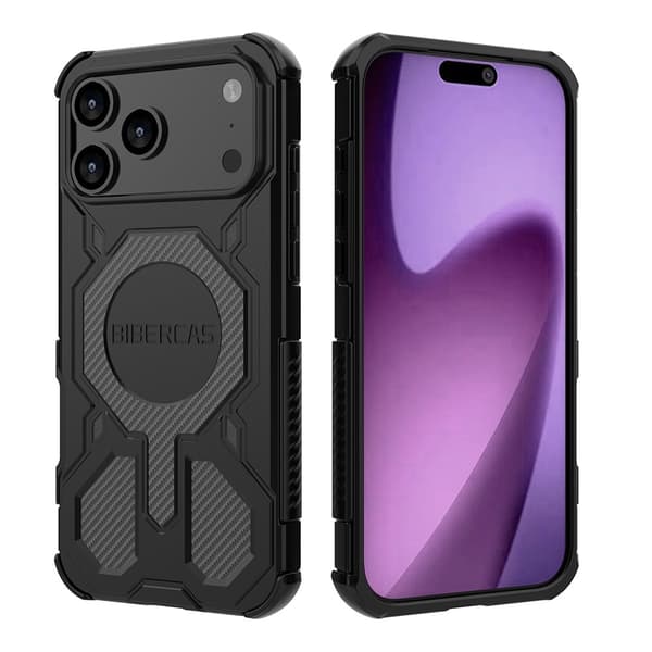 iPhone 17 Pro Max Iskunkestävä Puhelinkotelo, Musta