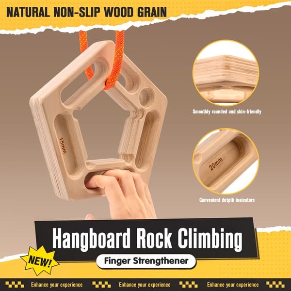Hangboard, Klätterbräda, Hemmaträning, Fingerförstärkare