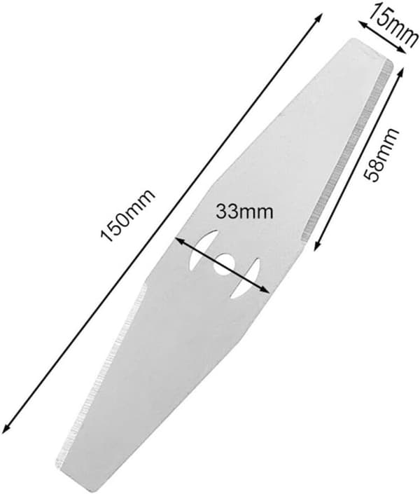 Fire-delt sæt med plæneklipperknive - Udskiftningssavblade i metal - 5 mm borediameter