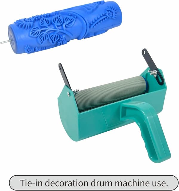 1 styck - Mönstrad dekorativ roller - Väggtextur 7-tums roller - Blå